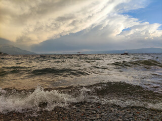 The crystal clear waters of Lake Ohrid