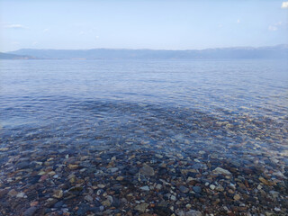 The crystal clear waters of Lake Ohrid