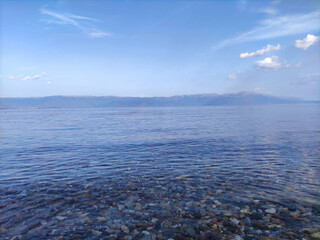 The crystal clear waters of Lake Ohrid