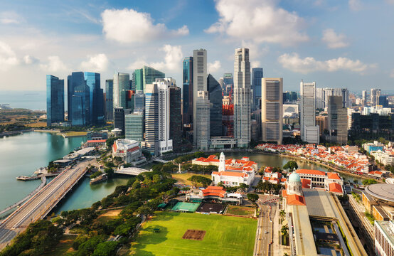 Singapore skyline with skyscraper - Asia