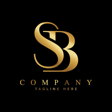 SB ,BS ,S ,B letters design logo logotype icon concept with serif font and classic elegant style look vector illustration.