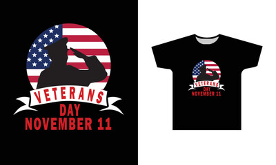 Veterans Day November 11 T-Shirt Design Graphic