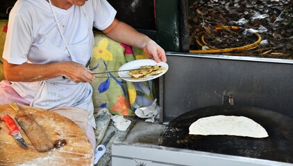 essen kochen arbeit frau sommer