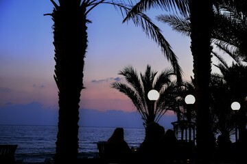 abend sommer himmel baum wasser