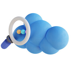 3D illustration search data cloud