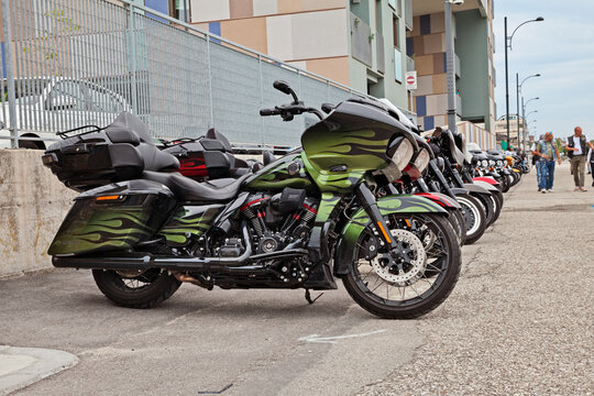 American motorbike Harley Davidson 117 in motorcycle meeting Sangiovese Tour, on September 3, 2022 in Ravenna, Italy