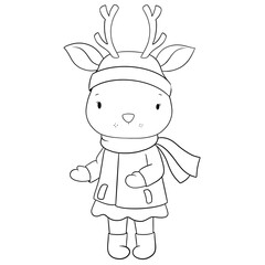 Cute deer outline 