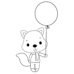 Cute squirrel outline 