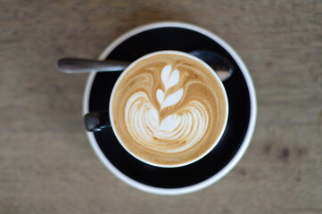 A beautiful latte at famous cafe in Melbourne