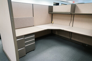 cubicles inside office building, place of work