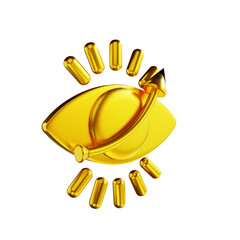 3D illustration golden market vision