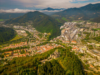 Die Burg von Oberkapfenberg auf den Schlossberg von oben
