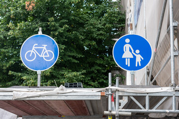 Bike path and footpath