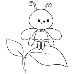 Cute bee outline 