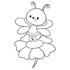 Cute bee outline 