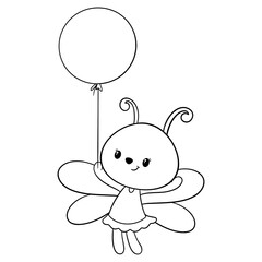 Cute bee outline 