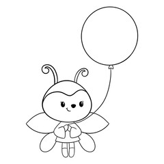 Cute ladybug outline 
