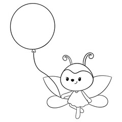 Cute ladybug outline 