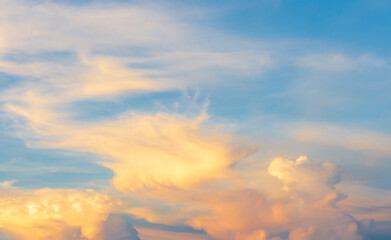 Colorful evening sky sunset clouds amazing nature background and peaceful sunset