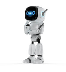 Small robot assistant think or analyze