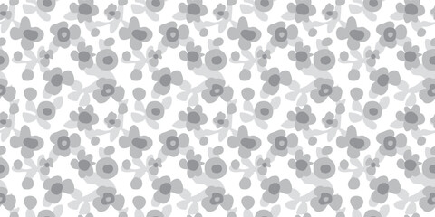 Floral illustration background. Seamless pattern.Vector. 花のイラストパターン