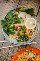 pan-asian cuisine. beautiful Asian food. Chinese restaurant.