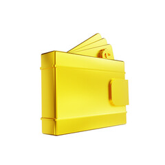 3D illustration golden wallet