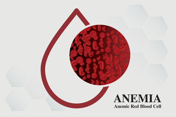 Anemia Iron red blood cell medical vector illustration medical.
