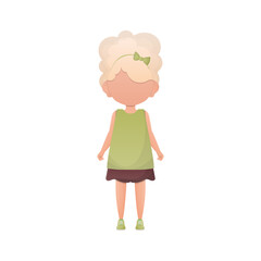 Little girl in full growth.