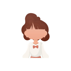 Obraz premium A pretty girl is depicted waist deep. .