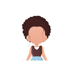 The little girl child is depicted waist deep.    .