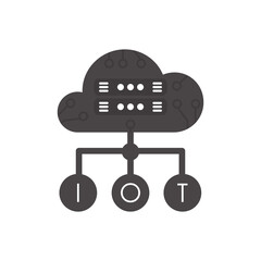 Internet thing logo symbol. IoT concept. Vector flat illustration.