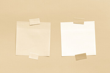 Abstract empty sticky note. Old antique tone.