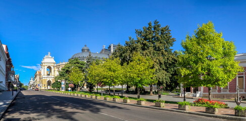 Lanzheronovskaya street in Odessa, Ukraine