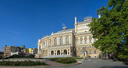 Fototapeta na wymiar Theater Square in Odessa, Ukraine