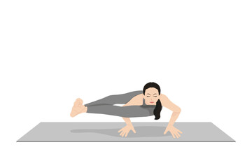 Eight Angle Pose, Astavakrasana, Ashtavakrasana