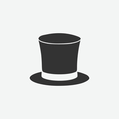 Hat icon. Clothing accessories icon symbol. Top hat vector illustration on isolated background.