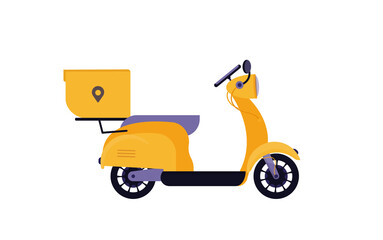 Delivery motor bike   Delivery home and office.   in flat style