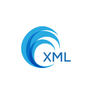 XML letter logo. XML blue image on white background. XML Monogram logo design for entrepreneur and business. XML best icon.
