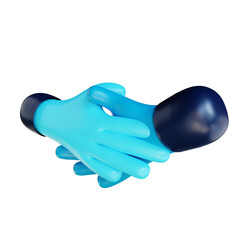 3D illustration hand partners suitable for marketing