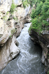 View of river Belaya in Khadzhokh gorge