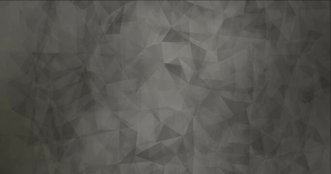 4K looping light gray polygonal abstract footage. Modern abstract animation with gradient. Clip for your commercials. 4096 x 2160, 30 fps. Codec Photo JPEG.