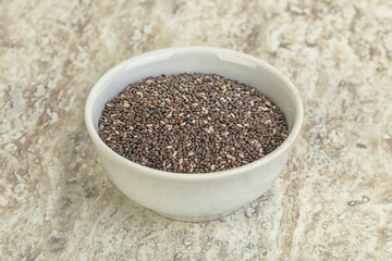 Chia seeds in the bowl