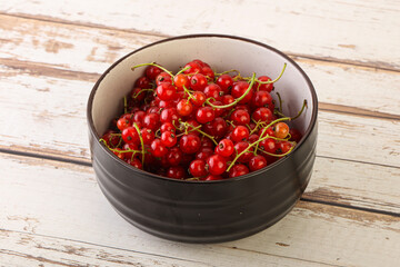 Ripe sweet organic red currant heap