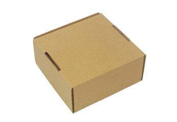 Cardboard box isolated on white background. 