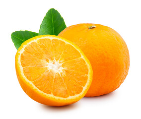 orange fruit isolated on white background