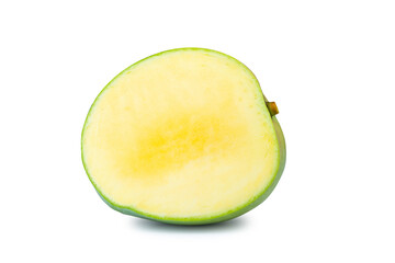 Green mango isolated on white background