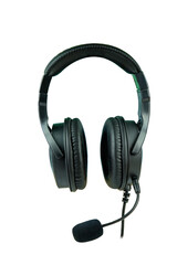 black headphone isolated on white backgroud