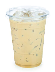 ice coffee isolated on white background clipping path