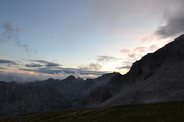 sunset in the mountains